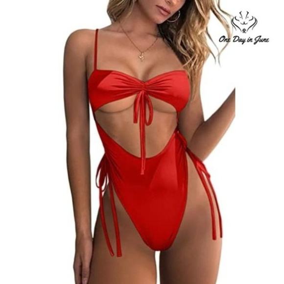 Ioiom High Waist One Piece Swimsuit Size M - Picture 1 of 4